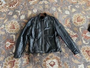 Bonus leather moto jacket size M rocker goth street heavy rugged Vintage